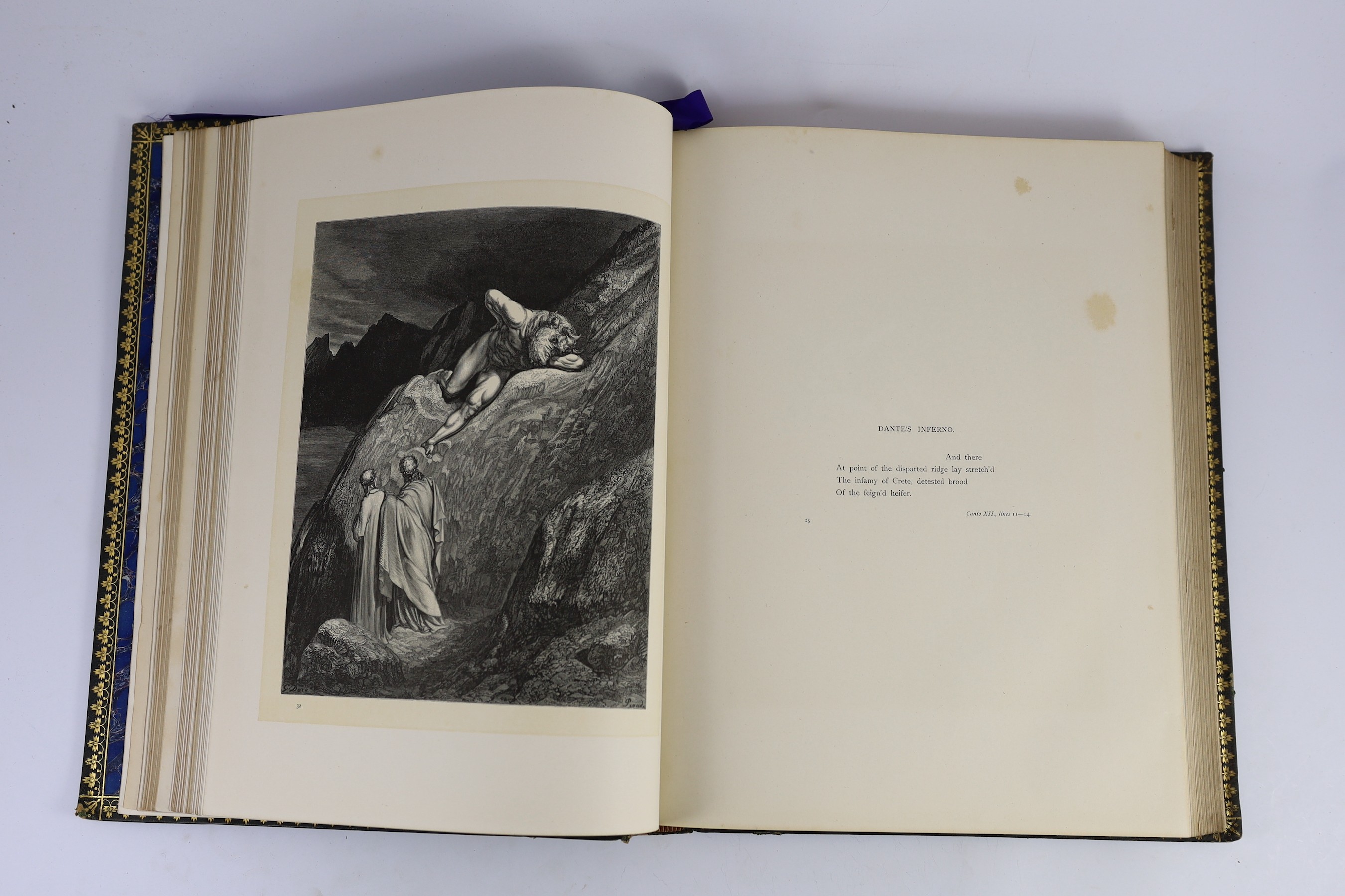 Dore, Gustave - The Dore Gallery, 2 vols, folio, black leather gilt, Cassell, Petter, and Galpin, London and New York, c. 1890